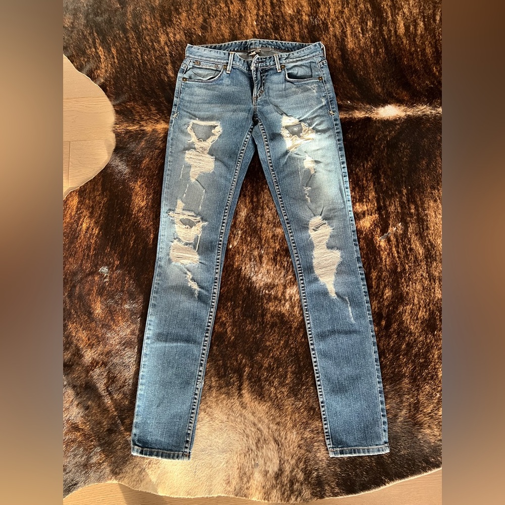 Armani Exchange Distressed Denim Jeans – Size 2